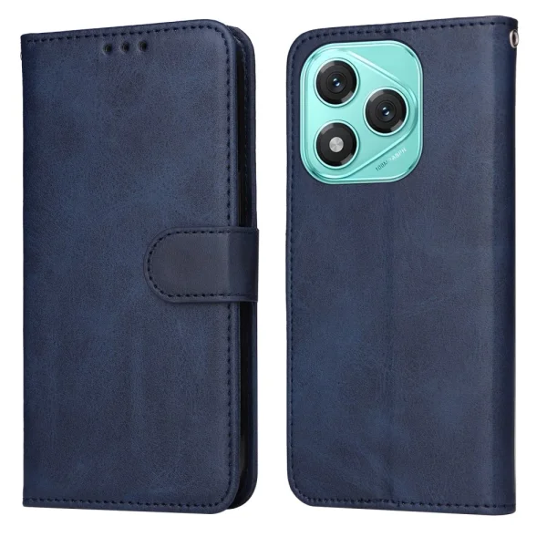 Калъф Тефтер Leather Wallet Stand за Honor 400 Lite, Син 1