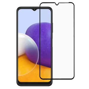 Стъклен Протектор Full Glue за Samsung Galaxy A22 4G, Черен