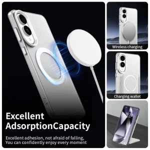 Удароустойчив калъф MagSF Matte Anti Drop за Samsung Galaxy S25 Edge, Бял 3