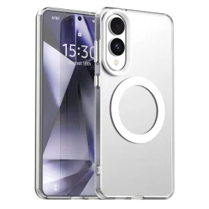Удароустойчив калъф MagSF Matte Anti Drop за Samsung Galaxy S25 Edge, Бял
