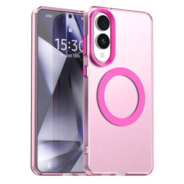 Shockproof case MagSF Matte Anti Drop for Samsung Galaxy S25 Edge, Pink 1
