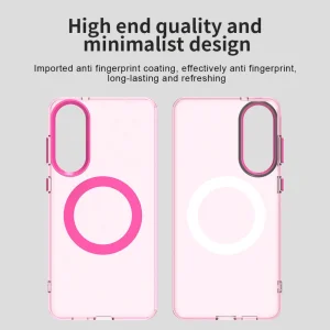 Shockproof case MagSF Matte Anti Drop for Samsung Galaxy S25 Edge, Pink 6