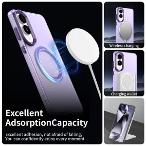 Удароустойчив калъф MagSF Matte Anti Drop за Samsung Galaxy S25 Edge, Лилав 3