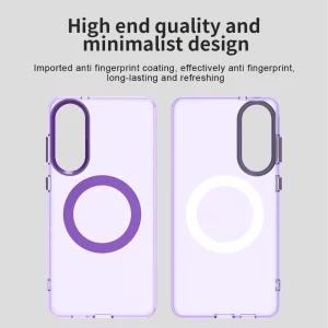 Удароустойчив калъф MagSF Matte Anti Drop за Samsung Galaxy S25 Edge, Лилав 6
