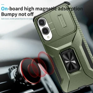 Удароустойчив калъф Slide Camera за Samsung Galaxy S25 Edge, Зелен 5