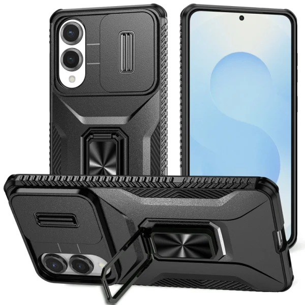 Удароустойчив калъф Slide Camera за Samsung Galaxy S25 Edge, Черен 1