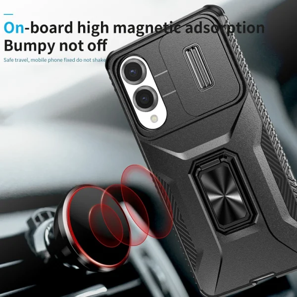Удароустойчив калъф Slide Camera за Samsung Galaxy S25 Edge, Черен 5