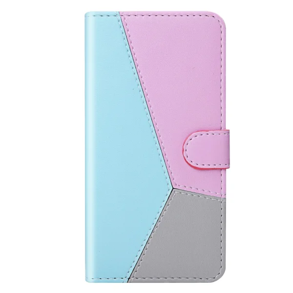 Калъф Тефтер Wallet Tri-color за Samsung Galaxy A22 4G, Син, Лилав, Сив 4