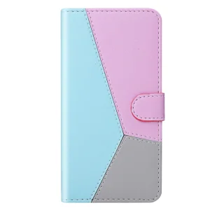 Калъф Тефтер Wallet Tri-color за Samsung Galaxy A22 4G, Син, Лилав, Сив 4