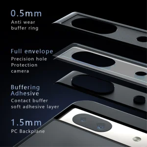 Shockproof Matte case for Google Pixel 8a, Black 6