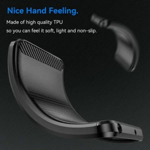 Carbon Fiber Silicone Case for OnePlus 13R 5G, Black 5