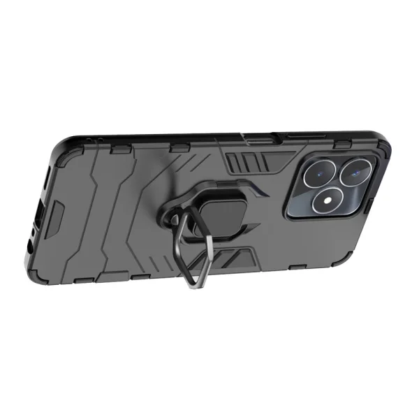 Shockproof Case Hybrid Cover for Realme C53, Ring Holder, Black 2