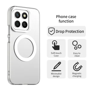 Shockproof case MagSF Matte Anti Drop for Honor X8c 4G, White 4