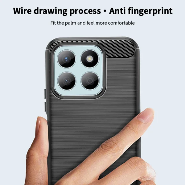 Silicone Case MOFI Carbon for Honor X8c 4G, Black 3