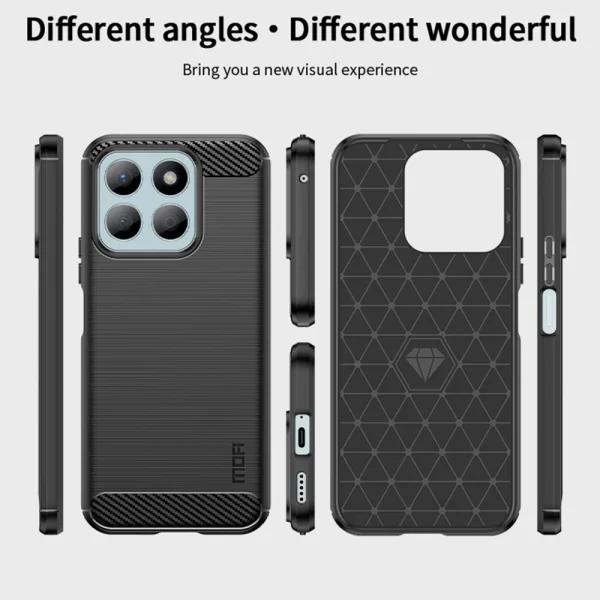 Silicone Case MOFI Carbon for Honor X8c 4G, Black 2