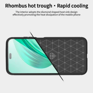 Silicone Case MOFI Carbon for Honor X8c 4G, Black 5
