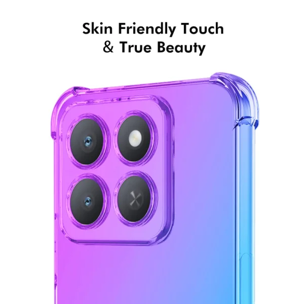 Silicone case Anti Shock Enkay for Honor X8c 4G, Blue - pink 5