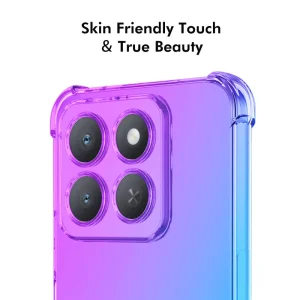 Silicone case Anti Shock Enkay for Honor X8c 4G, Blue - pink 5