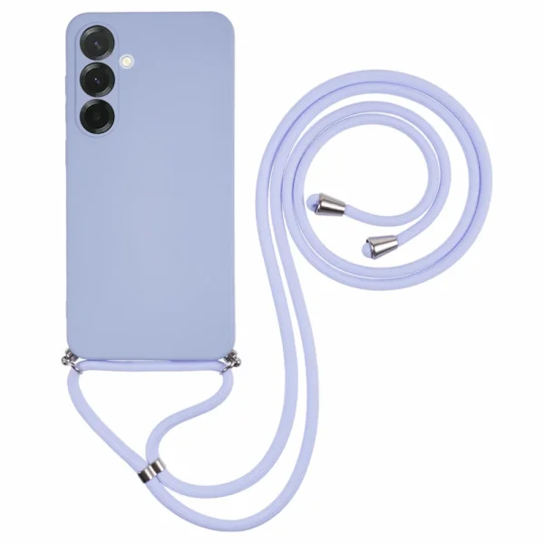 Silicone Case Strap Silicone for Samsung Galaxy A56 5G, Light Purple 1
