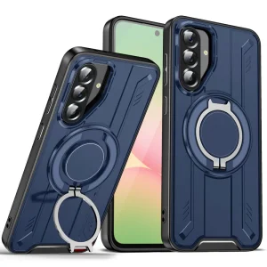 Удароустойчив калъф MagSF Kickstand за Samsung Galaxy A56 5G, Rotating Ring, Син