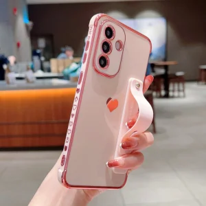 Силиконов калъф Strip Holder Heart за Samsung Galaxy A56 5G, Розов 3