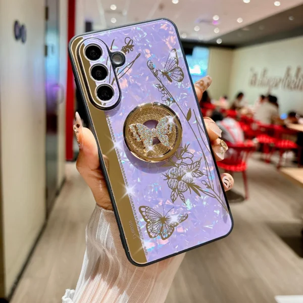 Shockproof case Rhinestones Decor for Samsung Galaxy A56 5G, Purple 2