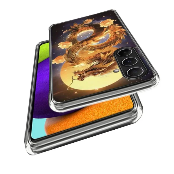 Silicone case for Samsung Galaxy A56 5G, Golden Dragon 2