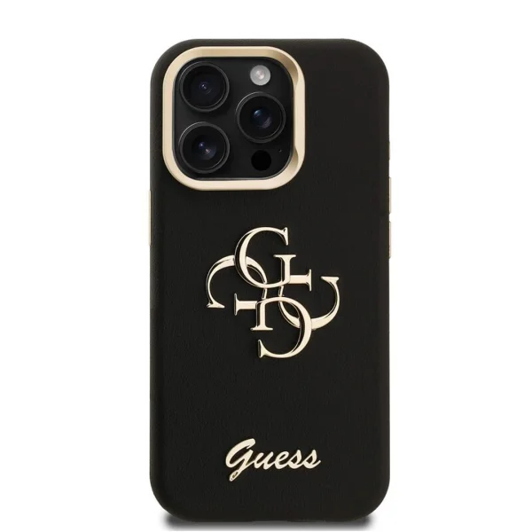 Калъф GUESS за iPhone 15 Pro, PU Grained 4G Logo Stand Camera Frame, GUHCP15LPCS4GSK 5