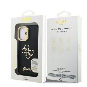 GUESS Case for iPhone 16, PU Grained 4G Logo Stand Camera Frame, GUHCP16SPCS4GSK 6