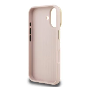 GUESS Case for iPhone 16, PU Grained 4G Logo Stand Camera Frame, GUHCP16SPCS4GSP 3