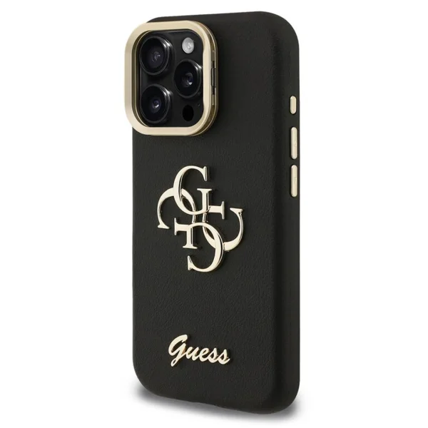 GUESS case for iPhone 16 Pro, PU Grained 4G Logo Stand Camera Frame, GUHCP16LPCS4GSK 1