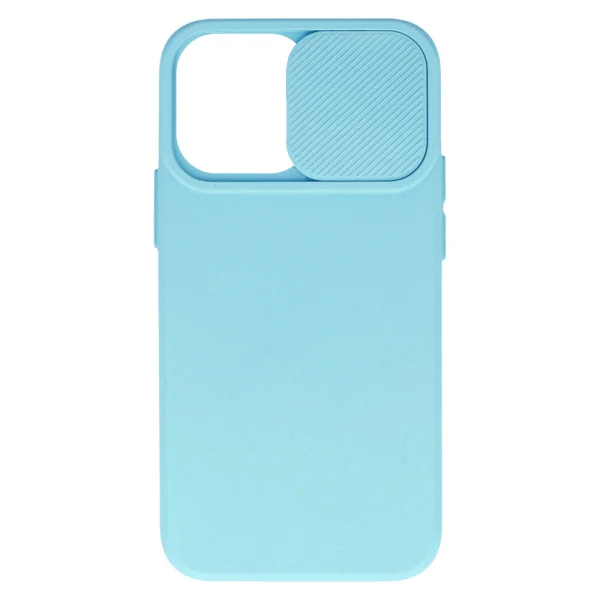 Silicone Case Camshield Soft for iPhone 14 Plus, Light Blue 2
