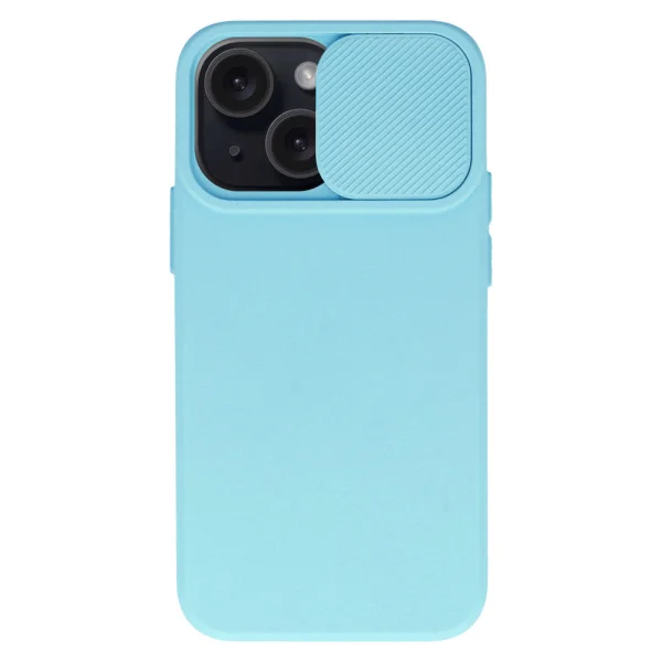 Silicone Case Camshield Soft for iPhone 14 Plus, Light Blue 1