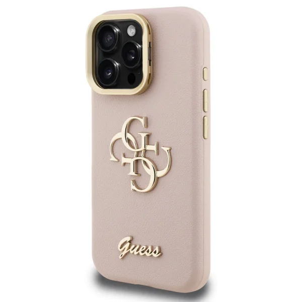 GUESS Case for iPhone 16 Pro, PU Grained 4G Logo Stand Camera Frame, GUHCP16LPCS4GSP 3