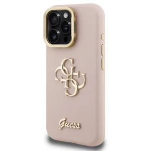 GUESS Case for iPhone 16 Pro, PU Grained 4G Logo Stand Camera Frame, GUHCP16LPCS4GSP 3