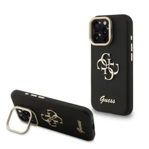 Калъф GUESS за iPhone 16 Pro Max, PU Grained 4G Logo Stand Camera Frame, GUHCP16XPCS4GSK 4