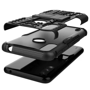 Shockproof case with stand Hybrid Pattern for Motorola Moto E7 Power/Moto E7i Power, Black 4