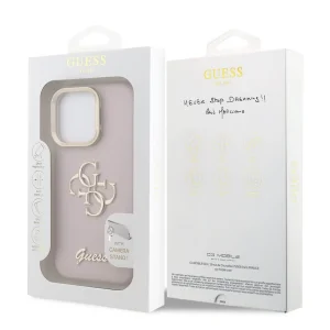 Калъф GUESS за iPhone 16 Pro Max, PU Grained 4G Logo Stand Camera Frame, GUHCP16XPCS4GSP 4