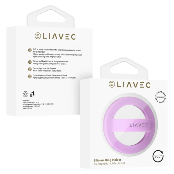 Phone Holder Liavec Ring MagSF, Purple 3
