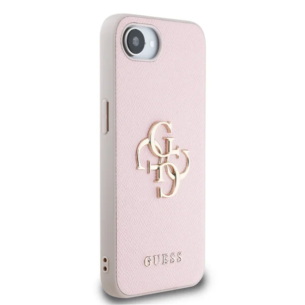 Калъф GUESS за iPhone 16e/17e, PU Grained 4G Metal Logo, GUHCPSE4PGT4MBP 4