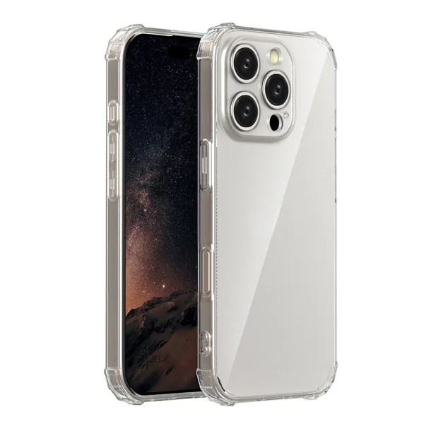 Силиконов калъф Anti Shock за iPhone 15 Pro Max, 1.5mm, Прозрачен 3