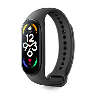 Силиконова каишка за Xiaomi Mi Band 7, Черен