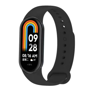 Силиконова каишка за Xiaomi Mi Band 8, Черен
