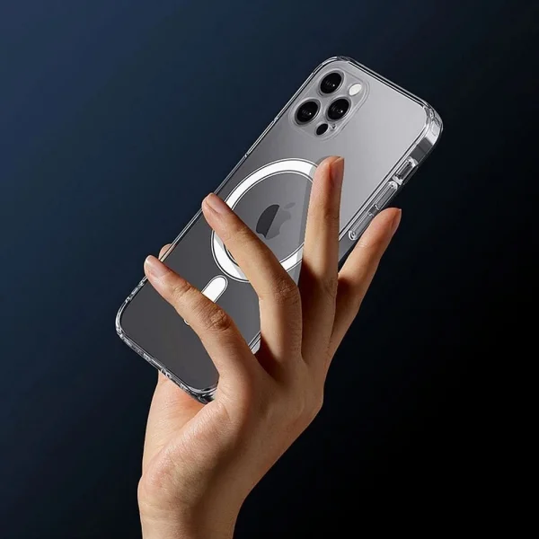 Удароустойчив калъф Mag Cover MagSF за iPhone 16 Pro, Прозрачен 3