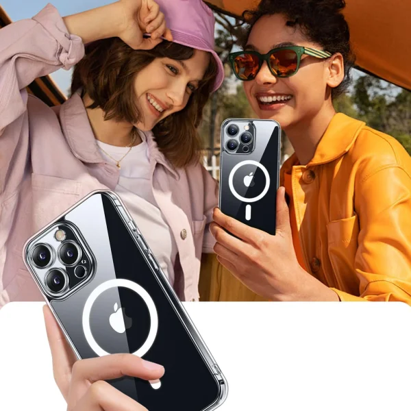 Удароустойчив калъф Mag Cover MagSF за iPhone 16 Pro, Прозрачен 4