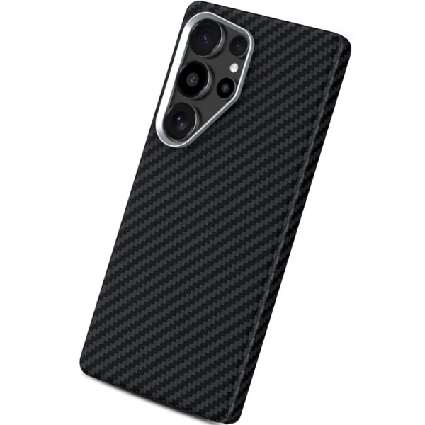 Удароустойчив калъф Tech-Protect ION Carbon MagSF за Samsung Galaxy S25 Ultra, Черен - сребрист 3