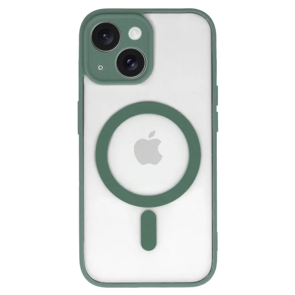 Shockproof case Acrylic Color MagSF for iPhone 15 Plus, Green 1