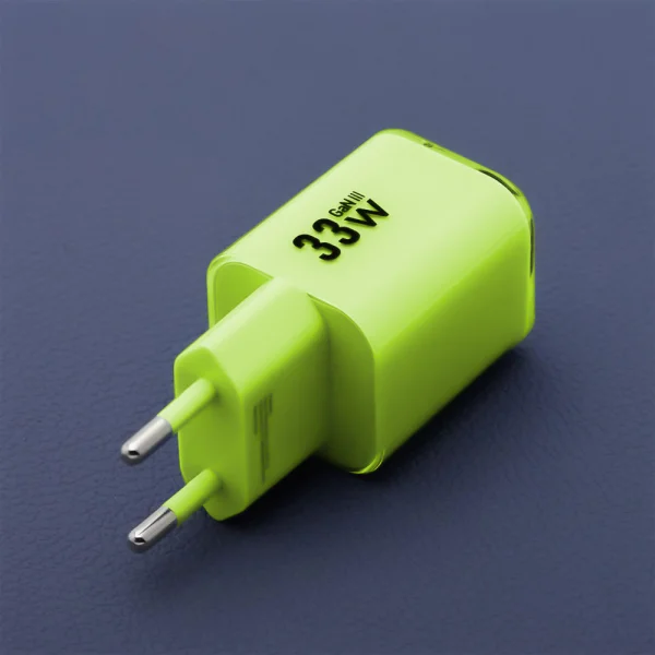 Мрежово зарядно Forcell F-ENERGY PD QC4.0 33W GaN III VT-41, кабел 1 x USB-C, 1x USB-A, Зелен 2