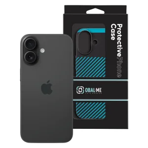 Plastic case OBAL-ME for iPhone 16, Black-blue 3