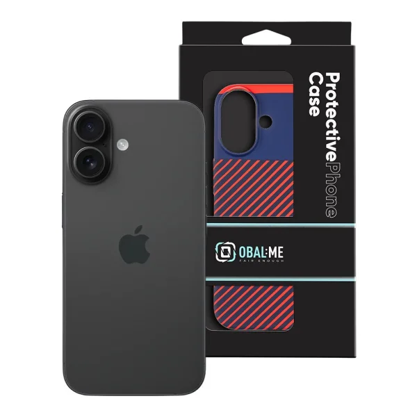 OBAL-ME Plastic Case for iPhone 16, Blue-Red 3
